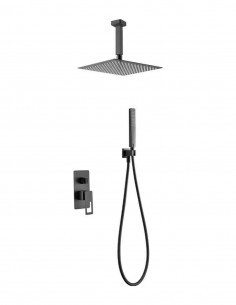 Conjunto ducha empotrado modelo ESTOCOLMO de Imex negro
