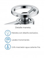Grifo Imex OLIMPO monomando para lavabo maneta