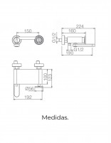 Grifo de bañera ducha OLIMPO de Imex croquis