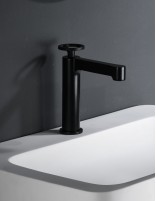 Grifo negro lavabo Imex negro ambiente