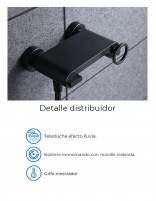 Grifo de ducha negro OLIMPO de Imex distribuidor