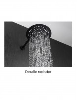 Ducha empotrada negro mate rociador