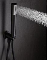 Ducha empotrada negro mate tele-ducha