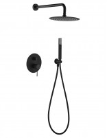 Ducha empotrada negro mate