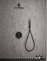 Ducha Imex empotrada negro termostatico - LINE