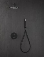 Ducha Imex empotrada negro termostatico - LINE