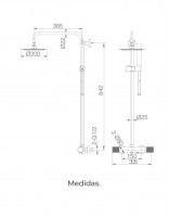 Barra de bañera marca Imex croquis