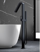 Grifo bañera exenta negro ambiente