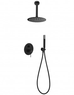Grifería ducha empotrada negra