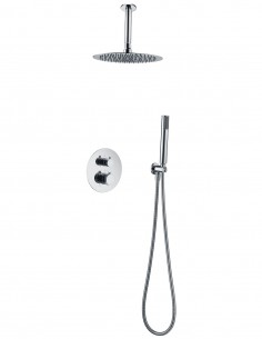 Conjunto ducha empotrada techo