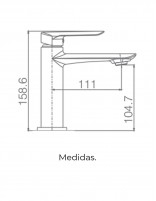 Grifo lavabo cromado croquis