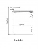 Grifo lavabo níquel croquis