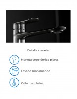 Grifo lavabo níquel maneta