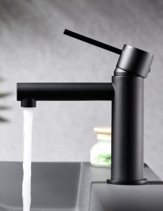 Grifo lavabo moderno negro ambiente 2