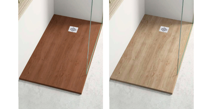 Platos de ducha imitación madera