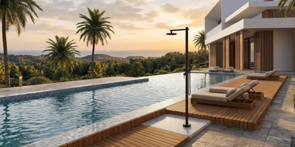 Duchas exterior: Resistencia al sol y cloro